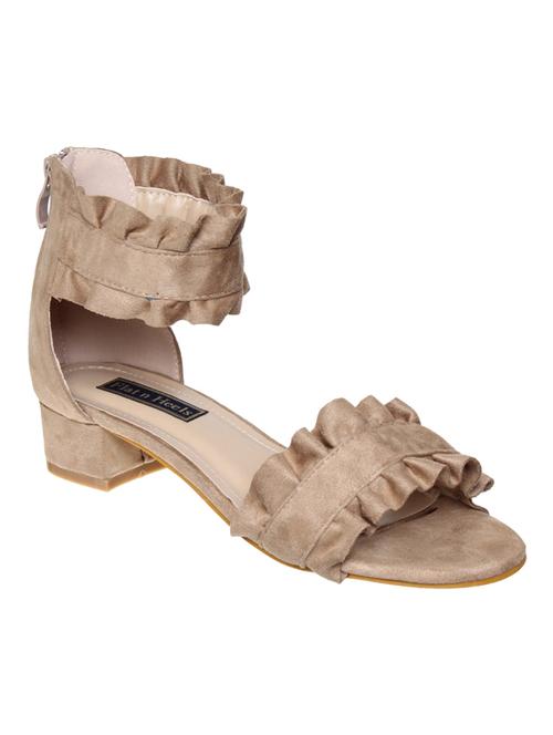 beige suede closed back sandals - 14960772 - Very Small Image - 1