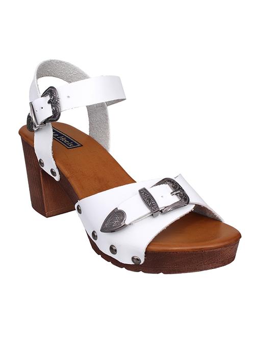 white ankle  strap sandal - 14960816 - Very Small Image - 1