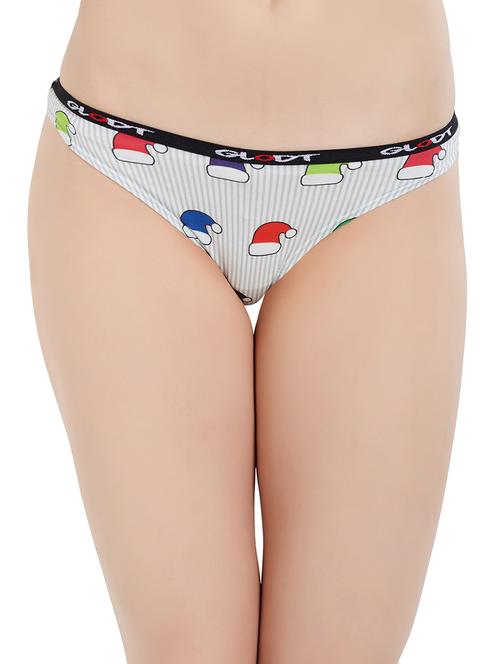 white printed cotton bikini panty - 14961229 - Very Small Image - 1
