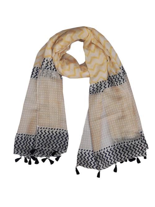 beige polyester scarf - 14962659 - Very Small Image - 1