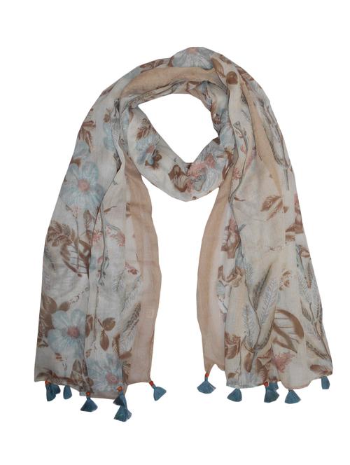 beige polyester scarf - 14963765 - Very Small Image - 1