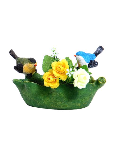 green boat style planter pot with bird motif - 14963869 - Very Small Image - 1