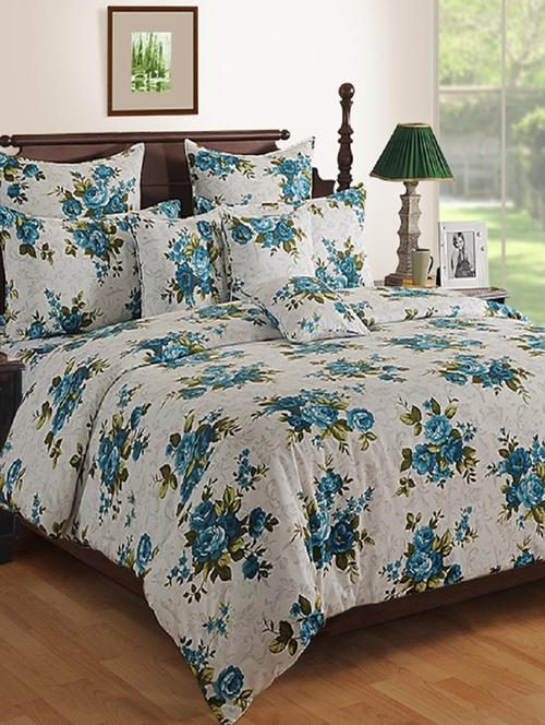 cotton floral single bed sheet with 1 pillow cover - 14963956 - Very Small Image - 1