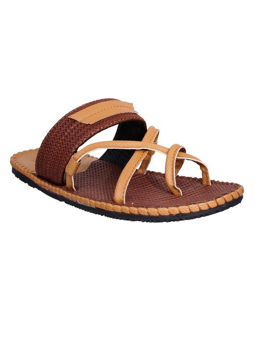 tan leather slip on slipper - 14965119 - Very Small Image - 1