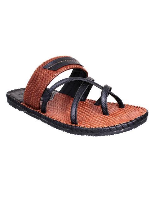 tan leather slip on slipper - 14965120 - Very Small Image - 1