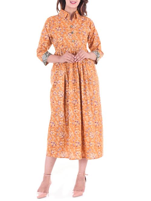 printed flared dress - 14965261 - Very Small Image - 1