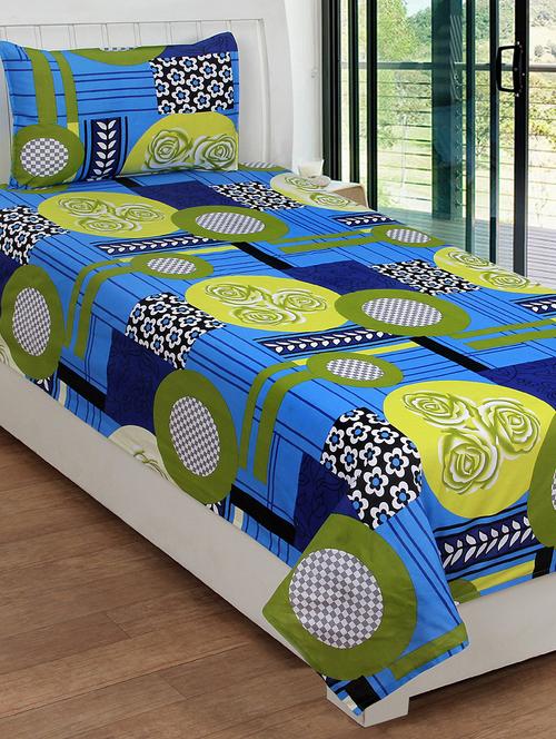cotton single bedsheet with 1 pillow cover - 14965864 - Very Small Image - 1