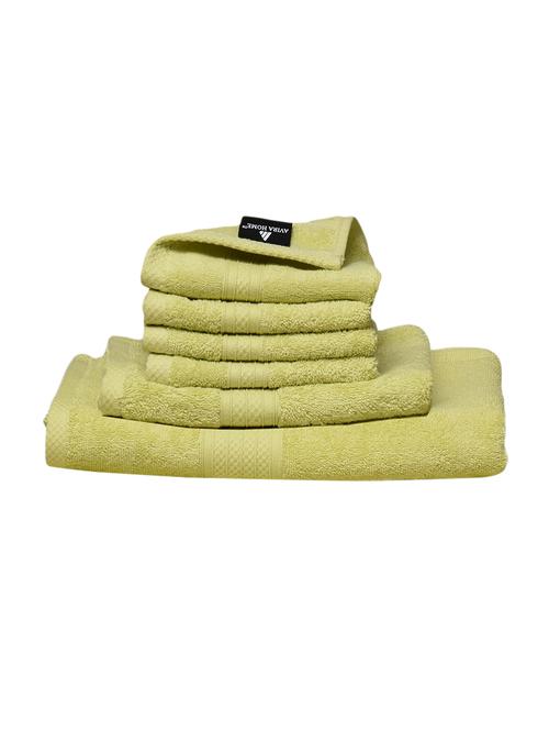 australian cotton towel set of 6, 600 gsm, (green) - 14965934 - Very Small Image - 1