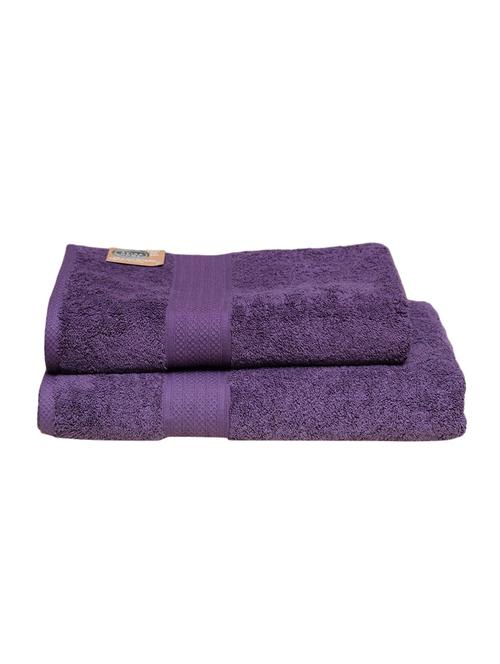 australian cotton towel set of 2, 600 gsm, (purple) - 14965947 - Very Small Image - 1
