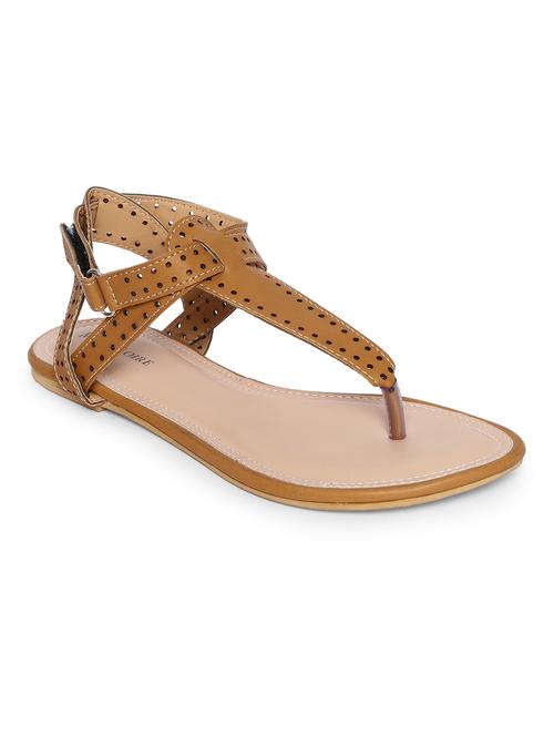 brown  t-strap sandal - 14966871 - Very Small Image - 1