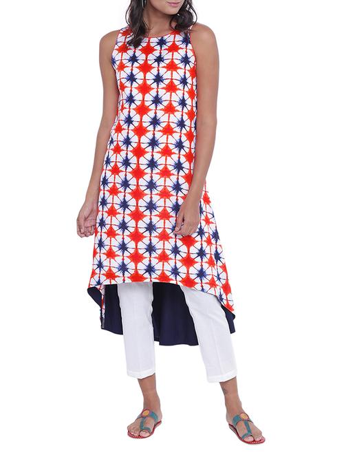 high low tie & dye  kurta - 14967922 - Very Small Image - 1