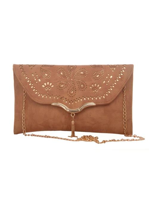 brown leatherette (pu) sling bag - 14972395 - Very Small Image - 1