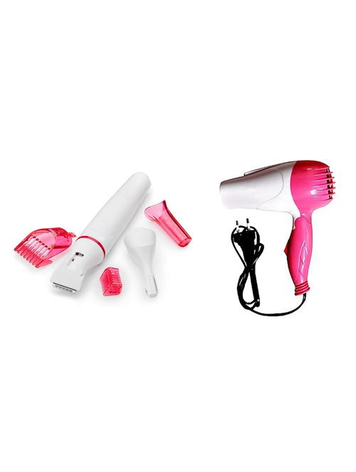 combo of nova dryer and sensitive cordless trimmer for women - 14973446 - Very Small Image - 1
