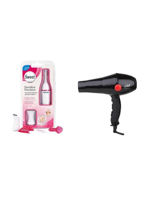 combo of black cat chaoba dryer and sensitive cordless trimmer for women - 14973453 - Very Small Image - 1