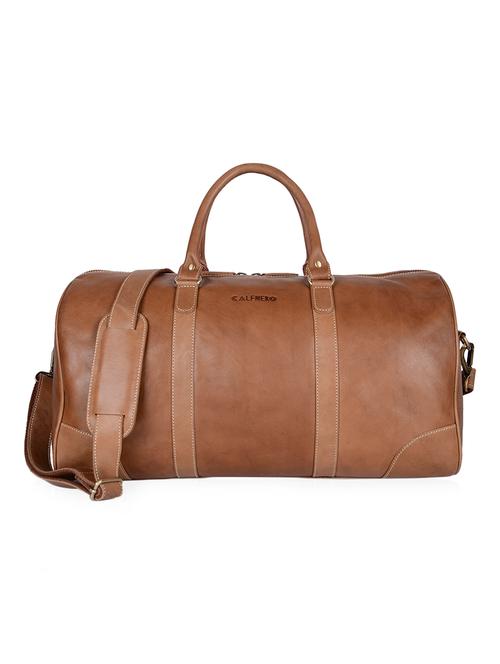 brown leather dufflebag - 14974257 - Very Small Image - 1