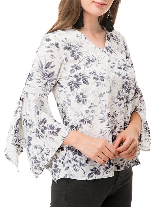 women's straight v neck top - 14974315 - Very Small Image - 1