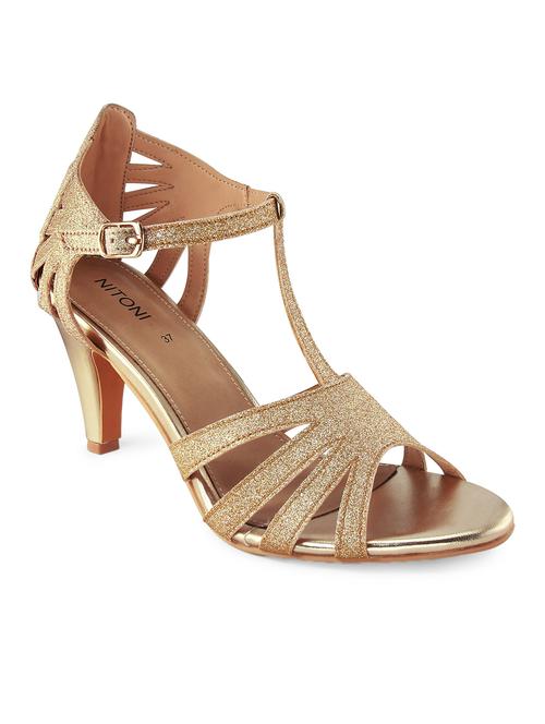 gold  ankle strap sandal - 14974811 - Very Small Image - 1