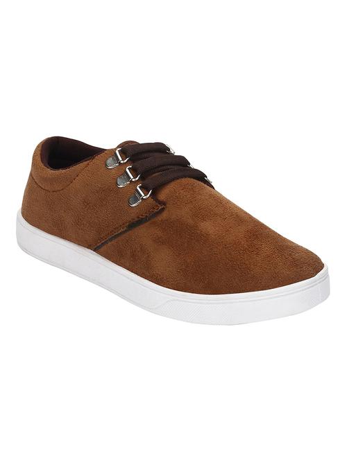 brown suede lace up sneaker - 14974833 - Very Small Image - 1