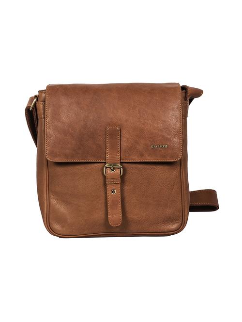brown leather messenger bag - 14978641 - Very Small Image - 1
