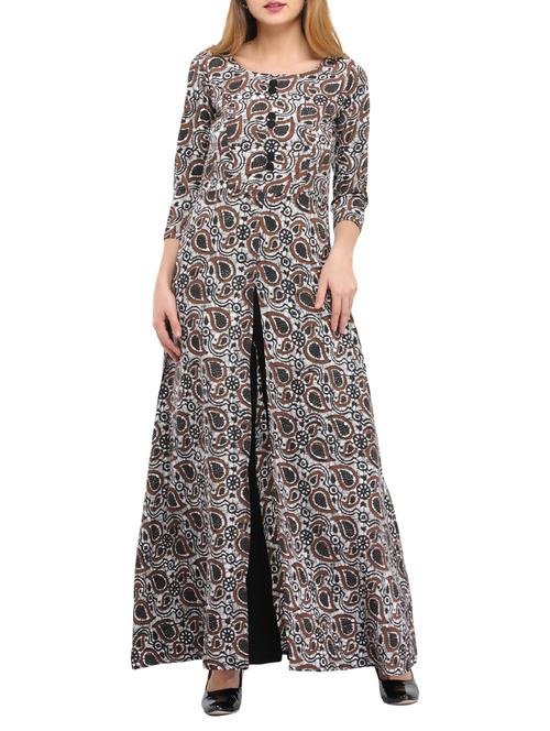 brown viscose kurta salwar  set - 14979047 - Very Small Image - 1