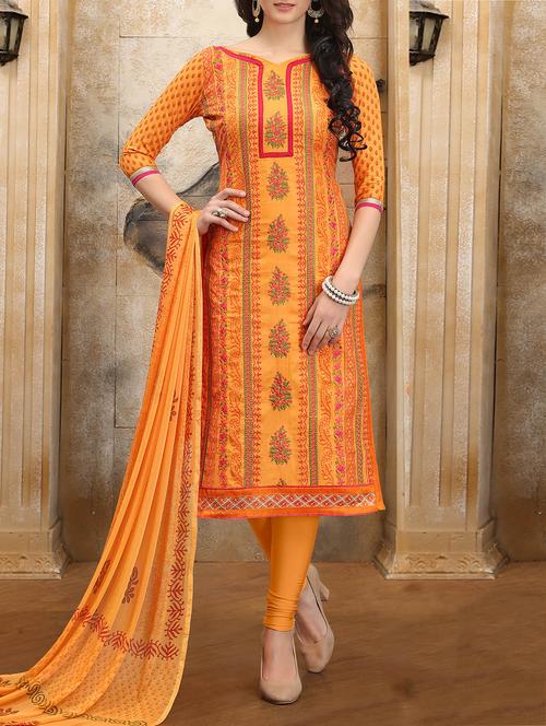 embroidered unstitched churidaar suit - 14979119 - Very Small Image - 1