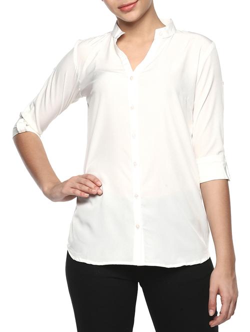 white solid shirt - 14979469 - Very Small Image - 1