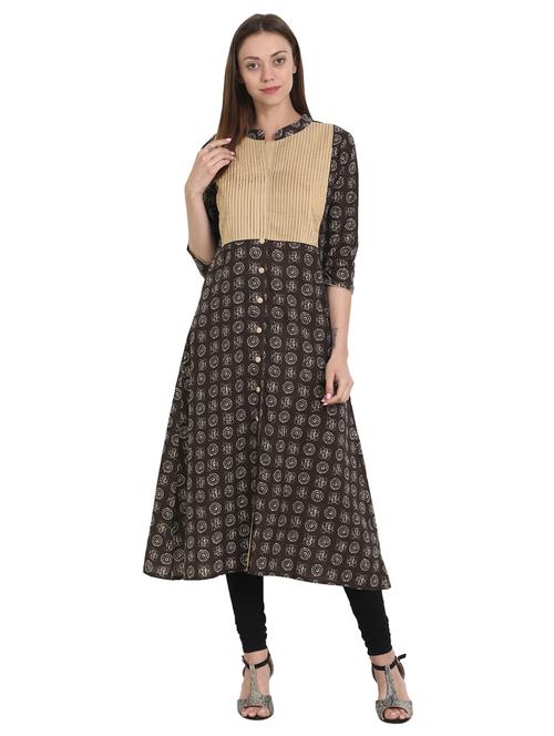 a-line pintucks kurta - 14981226 - Very Small Image - 1