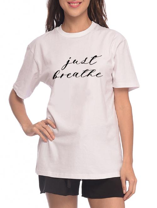 white printed cotton tee - 14981456 - Very Small Image - 1