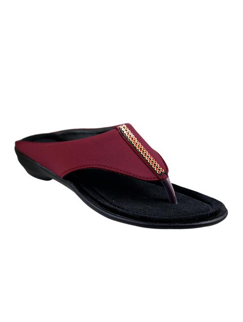 maroon toe separator sandals  - 14981711 - Very Small Image - 1