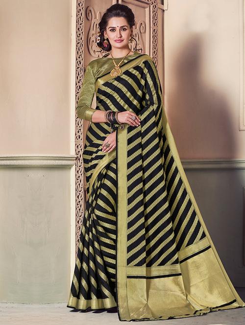 delicate golden zari woven  saree - 14983799 - Very Small Image - 1