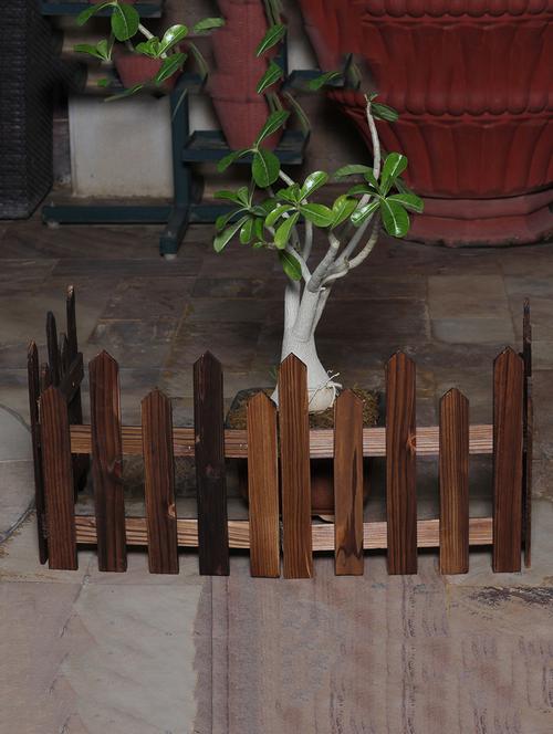 brown stylish wooden fence railing - 14984414 - Very Small Image - 1