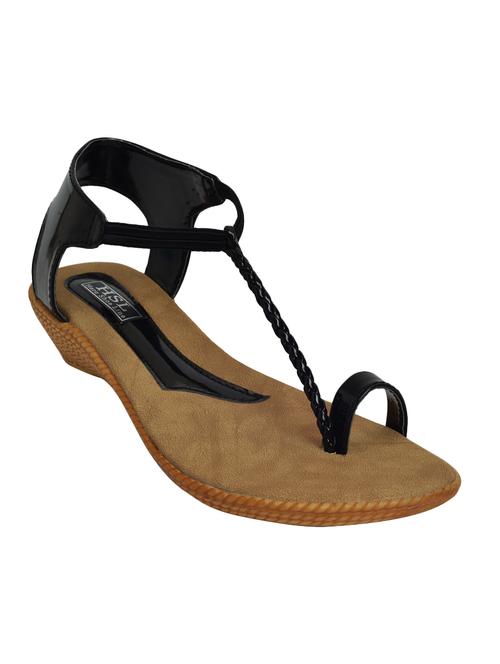 hero shoe line synthetic leather made  black colored wedges for women's - 14986287 - Very Small Image - 1