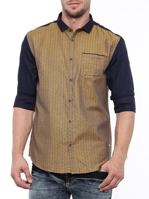 brown printed casual shirt - 14986993 - Very Small Image - 1