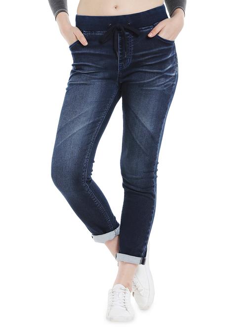 dark blue denim joggers - 14987353 - Very Small Image - 1