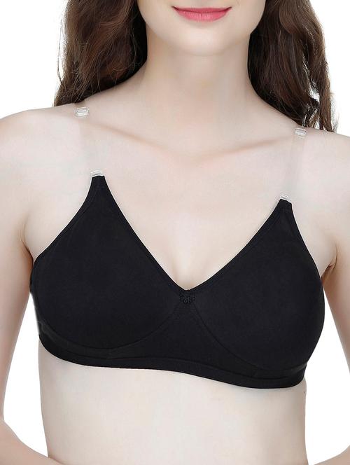 floral patch solid bra - 14987597 - Very Small Image - 1