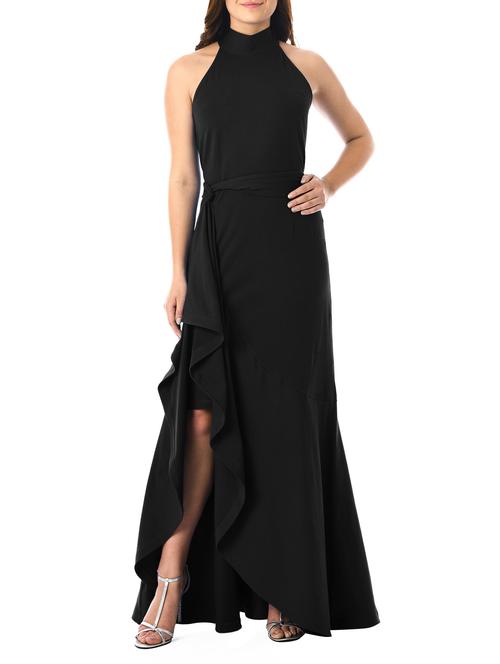 choker neck asymmetric hem dress - 14987681 - Very Small Image - 1