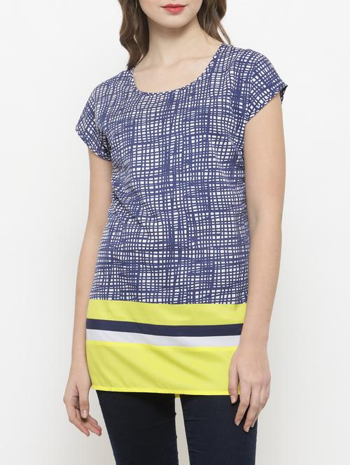 blue printed tunic - 14988675 - Very Small Image - 1