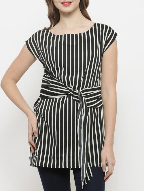 black striped belted tunic - 14988676 - Very Small Image - 1