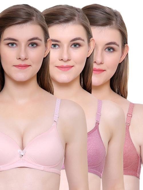 set of 3 multi colored push up bra - 14990417 - Very Small Image - 1