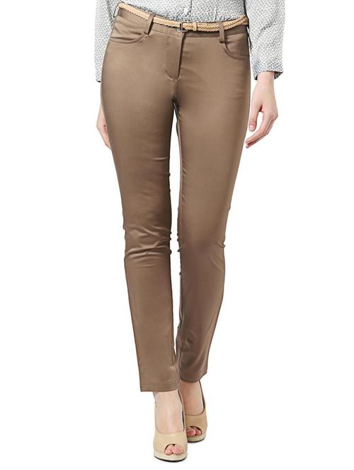 solid brown chinos trouser - 14991322 - Very Small Image - 1