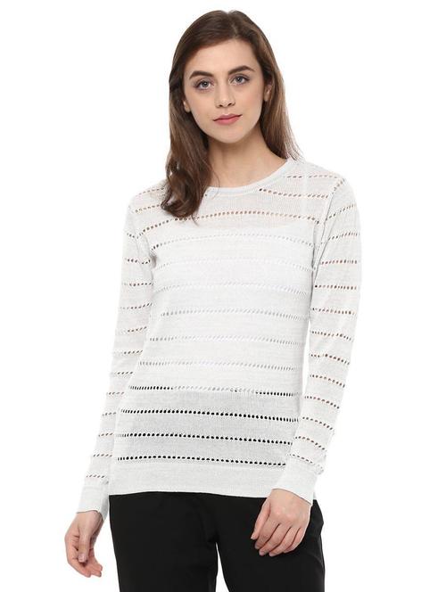 white solid cotton pullover - 14991803 - Very Small Image - 1