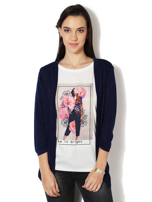 navy blue solid shrug - 14992179 - Very Small Image - 1