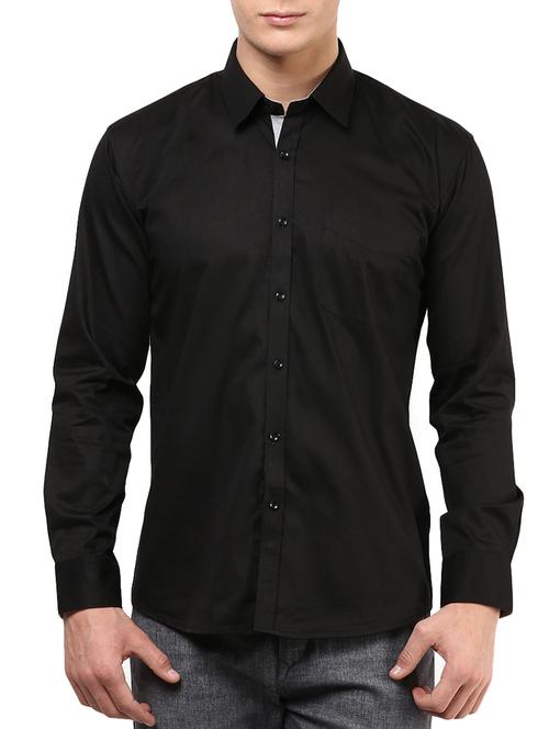 black cotton casual shirt - 14992878 - Very Small Image - 1
