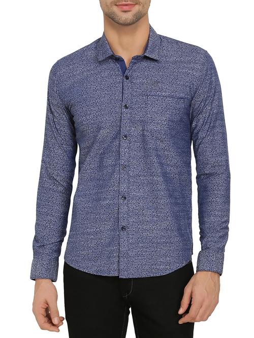 blue cotton casual shirt - 14994277 - Very Small Image - 1
