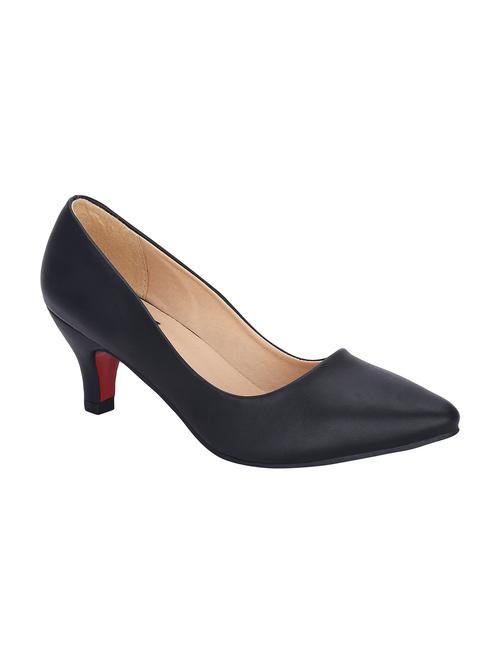black faux leather slip on pumps - 14994867 - Very Small Image - 1