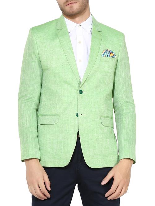 green linen casual blazer - 14996554 - Very Small Image - 1
