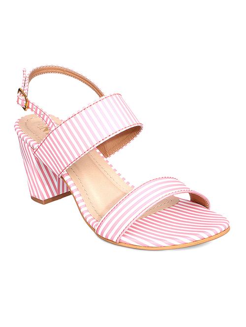 pink faux leather back strap sandals - 14996598 - Very Small Image - 1