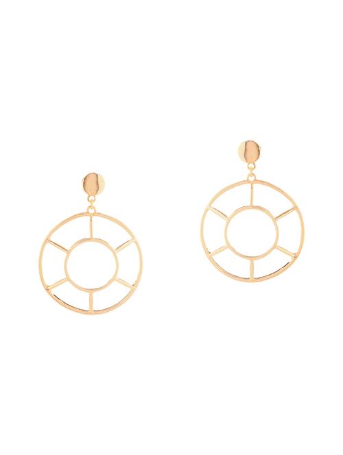 gold metal drop earrings - 14996760 - Very Small Image - 1