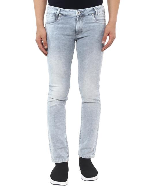 blue cotton washed jeans - 14997106 - Very Small Image - 1