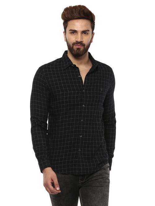 black cotton casual shirt - 14997183 - Very Small Image - 1